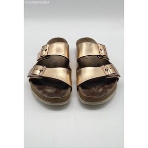 Birkenstock Tan Gold Women's Metallic‎ Gold Strap Sandals - Size No Size